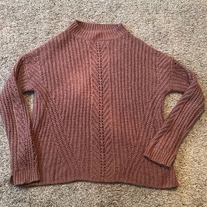 EUC Lucky Brand pink knit sweater XL